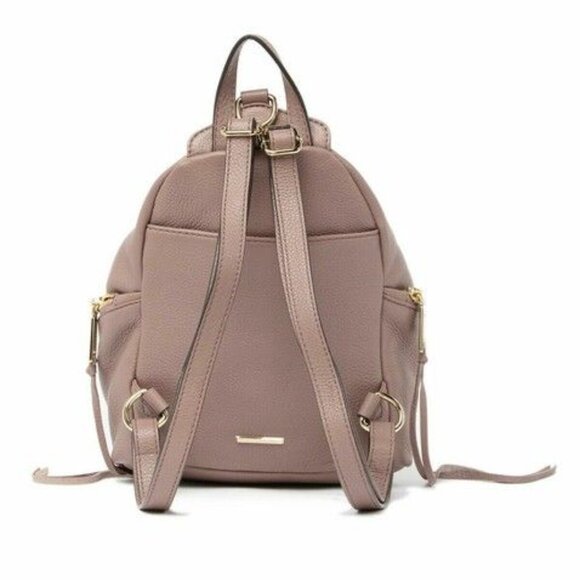 Rebecca Minkoff Medium Julian Leather Backpack in Mink Gold main image 10